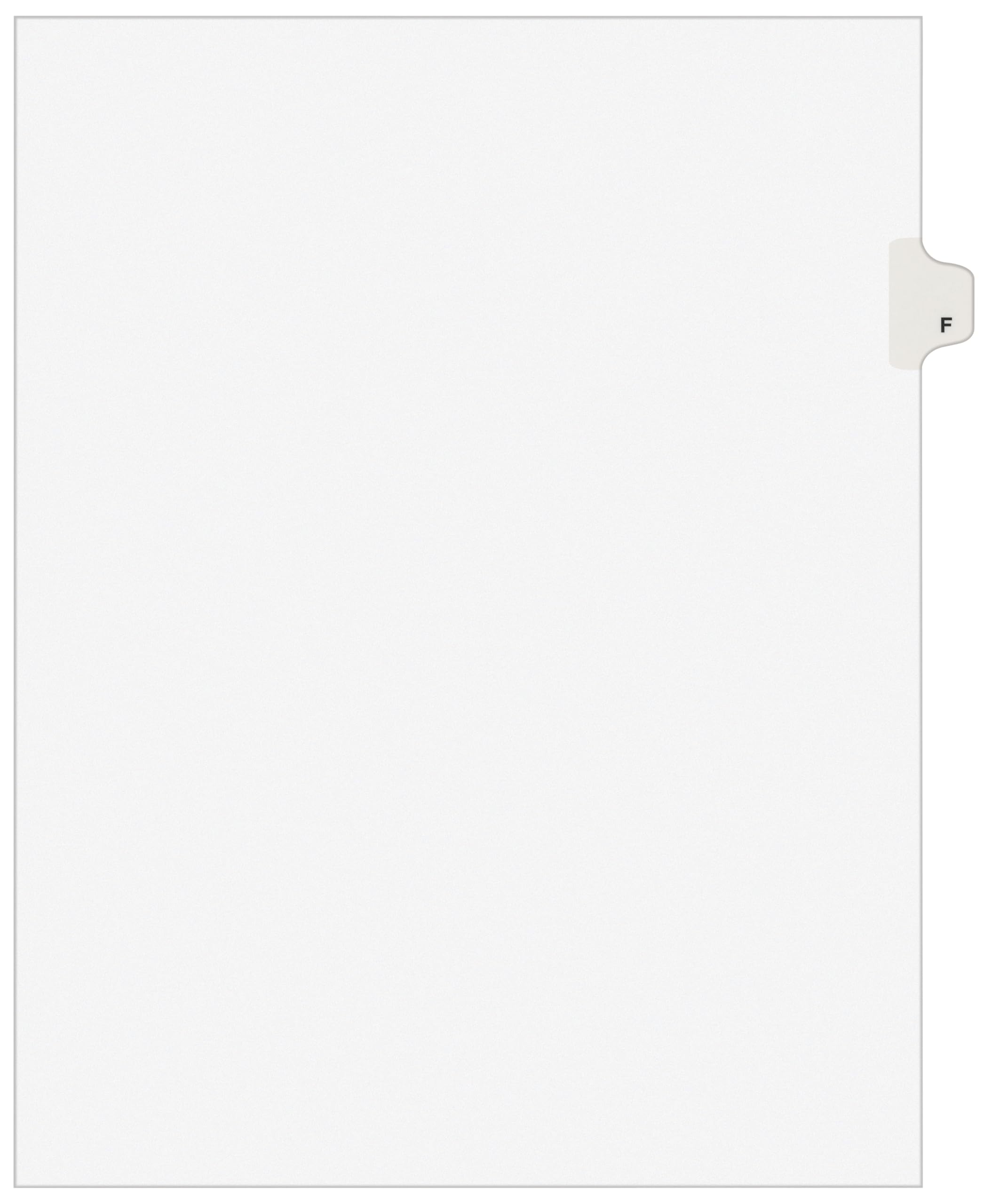 Avery Individual Legal Dividers Avery Style, Letter Size, Side Tab F (01406)