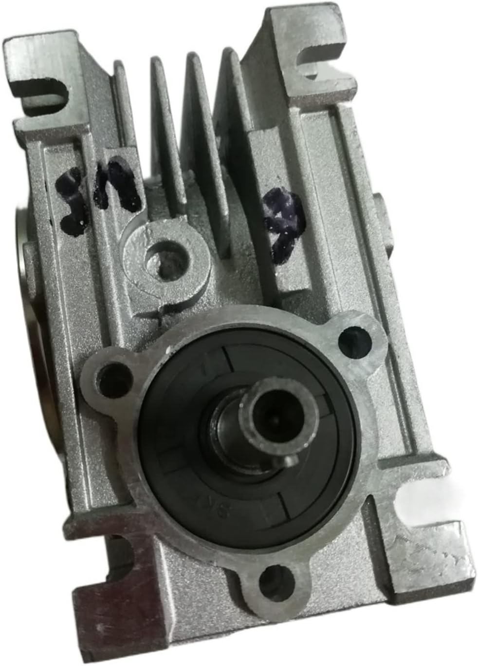 Speed Box NRV063-VS Speed Reducer, 90 Degree Worm Gearbox, Double Extension Shaft 19mm, Ratio 5:1-100 :1 Worm Reducer Reducer Gearhead (Size : Ratio 5 to 1)