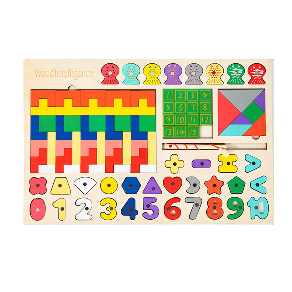 Tablero Montessori de Madera, Juego de Pesca Magnético