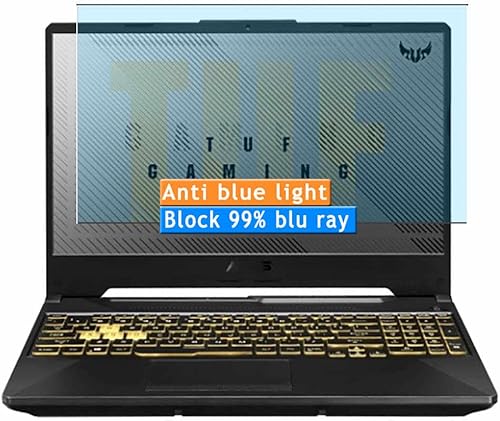 Vaxson Paquete de 2 protectores de pantalla anti luz azul, compatible con ASUS TUF Gaming A15 TUF506 TUF506IV TUF506IH 15.6" Laptop TPU Protector de