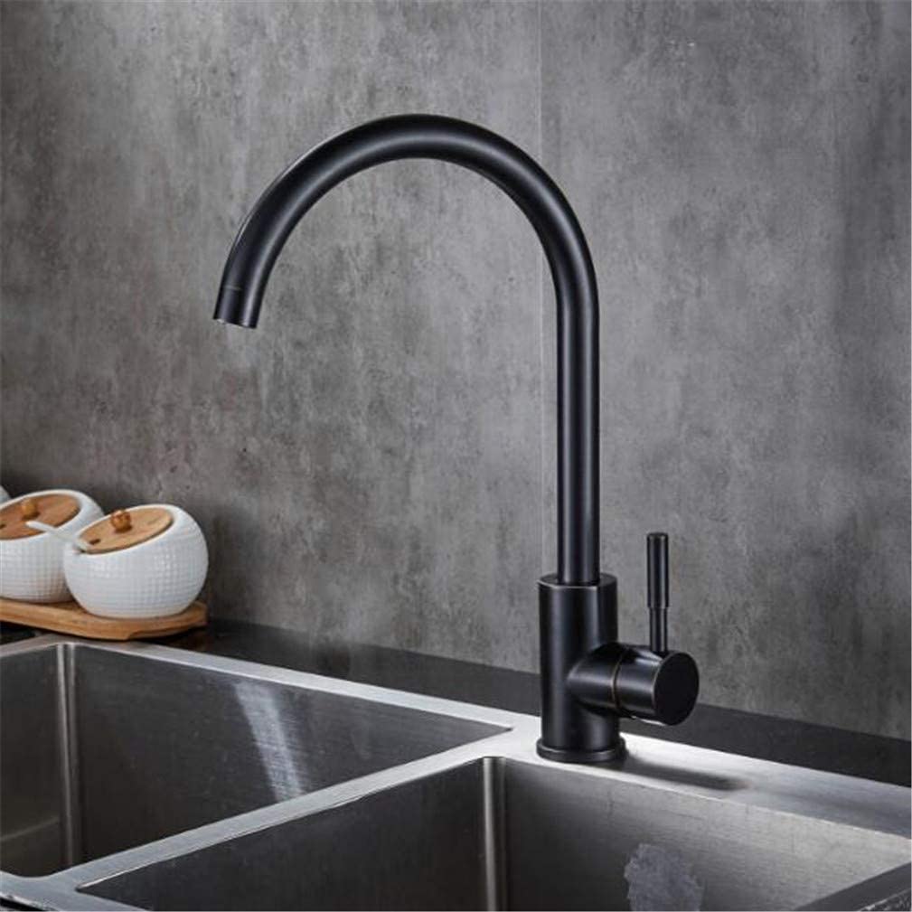 Mélangeur chaud et froid orientable en inox avec aérateur d'évier