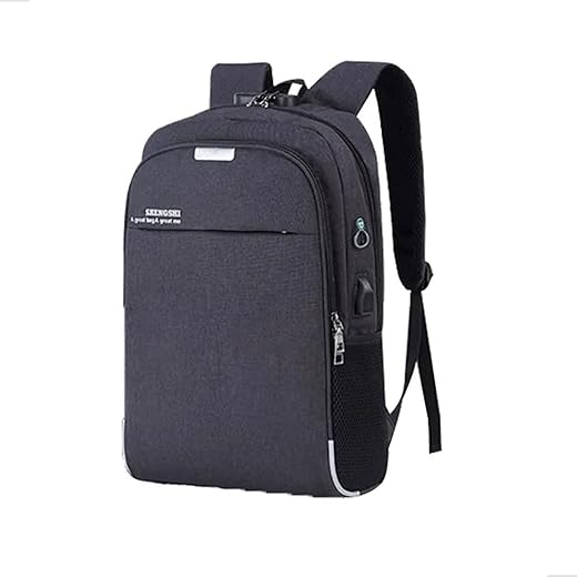 Mochila Executiva Antifurto com Porta USB e Saída para Fone – Impermeável, Cadeado com Senha, Alças Acolchoadas, Bolso Refletivo e Compartimento para Notebook de até 15,6