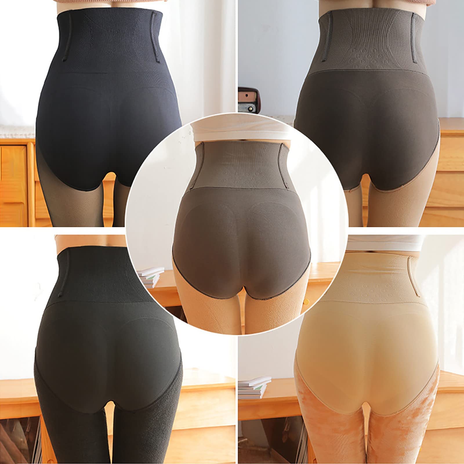 Collants Femme Collant Fantaisie Femme Collant sans Pied Chaussette Grande Taille Coton Leggs Effet Peau Nue Collants Thermiques Marron Sexy Effet Chaussette Incassable Bas sans Pied Noir Legging