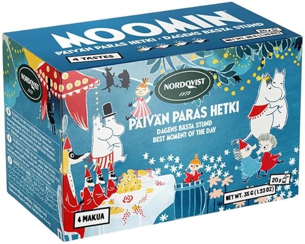 Nordqvist Moomin The Best Moment of the Day Flavored Black Tea 1 Box of 35g 1.2oz SÖPÖSÖPÖ pack (SOPOSOPO)