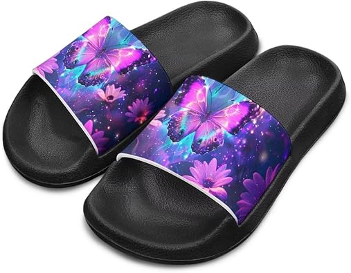 Boy & Girls Slide Sandals Kids Shower Shoes Non Slip Summer Slippers Beach Sandals