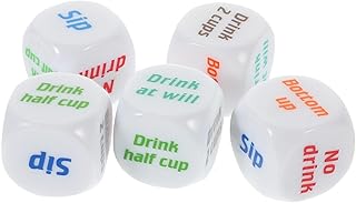 STAHAD 5 Pçs Peneira De Pedido De Vinho Adereços De Jogo De Jogo De Dados Adereços De Jogo De Dados Para Casa Dados De Acrílico A Granel Para Beber Dados Para Adultos Festa De Despedida