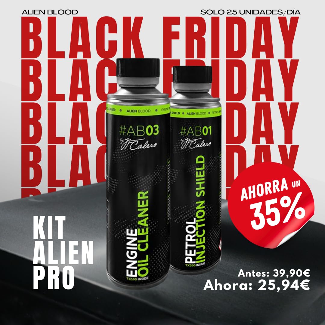 Alien Blood Kit Pro Limpiador y Protector de Inyectores Gasolina (250ml) + Limpiador Interno de Motores (250 ml) + Alto Rendimiento, Pack Premium