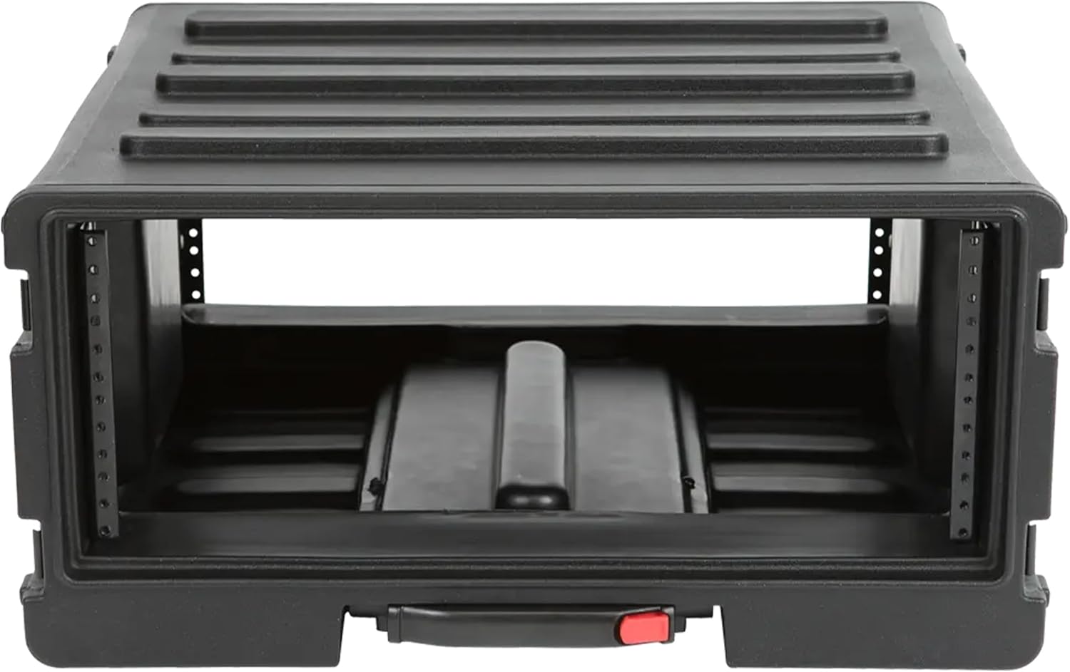 SKB 4U rSeries Rolling Rack with Integrated Back Wheels and 1-Touch Pull Handle, Comes with 4 Rack Units and Interlocking Molded Stacking Bars