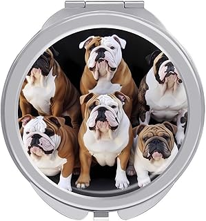 English Bulldogs Travel Makeup Mirror 1x/2x M...