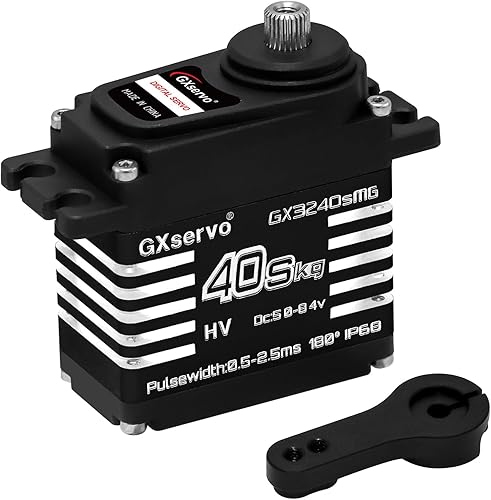 Hobby Fans Servo digital RC, IP68 totalmente impermeable de 88.2 lbs, servo de engranaje de metal de alto par con servo bocina 25T para 112 110 18