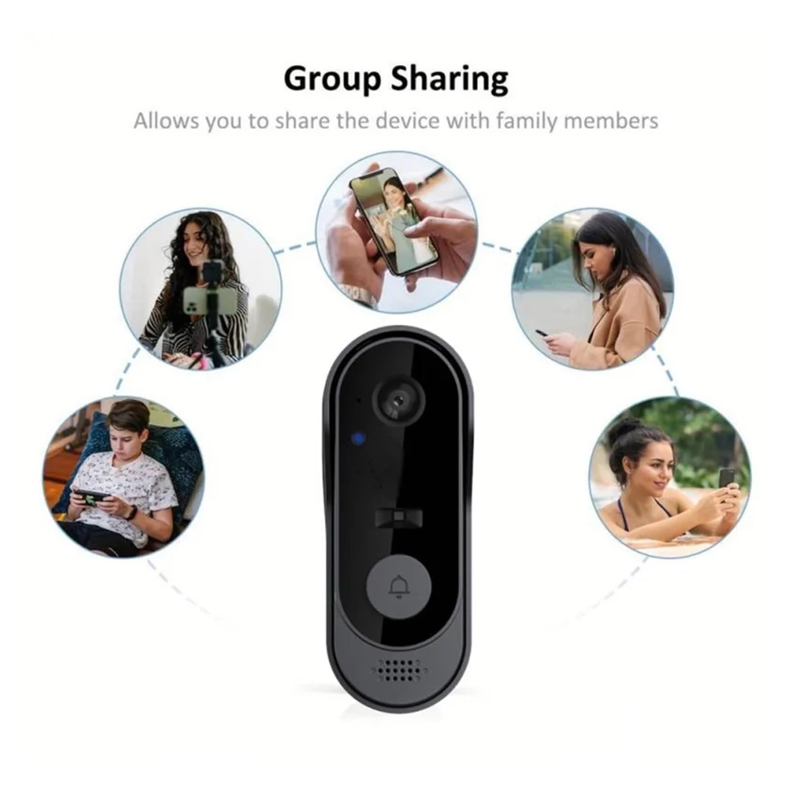 Caméra de Sonnette vidéo sans Fil WiFi Intelligente