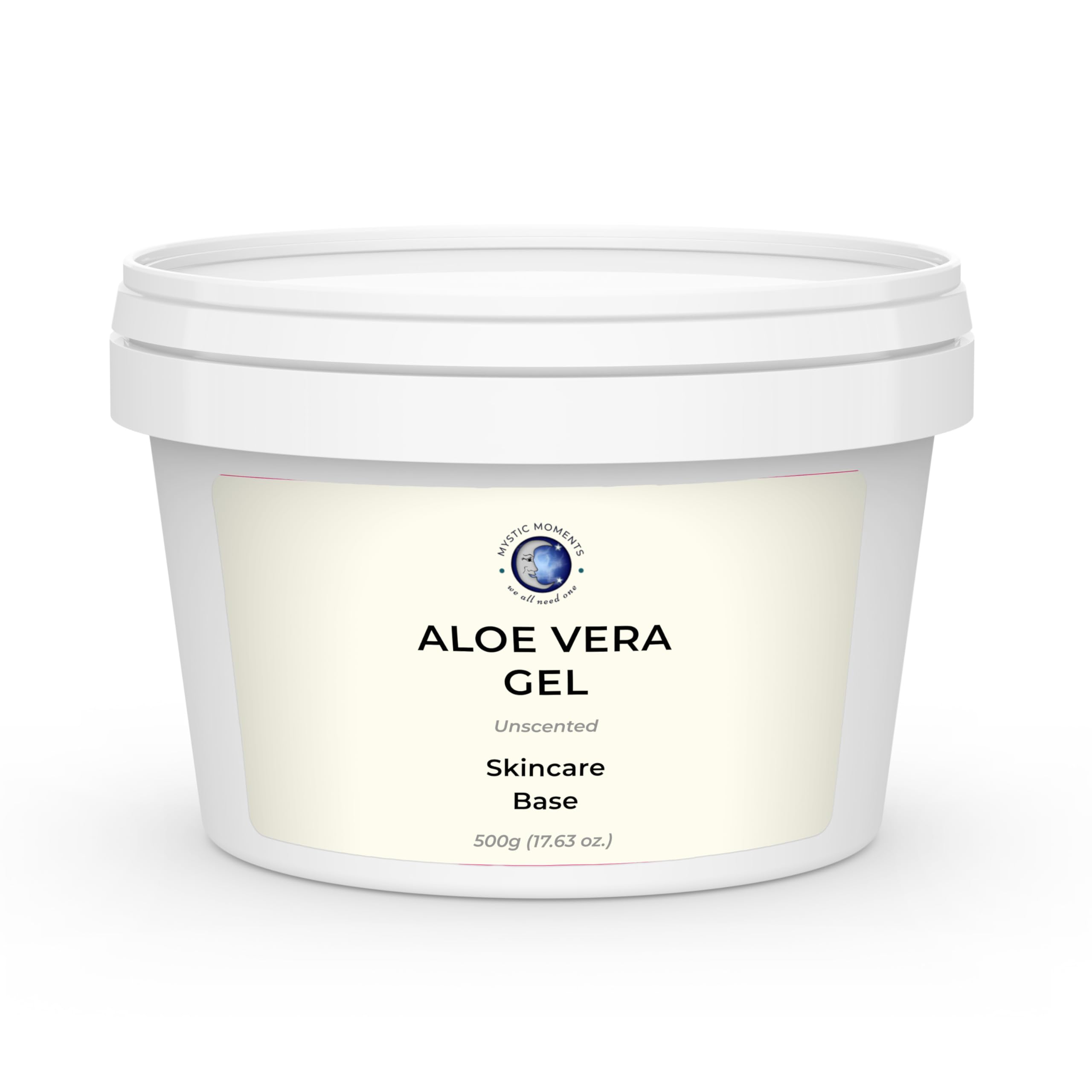 Mystic Moments | Aloe Vera Gel 500g | Unscented Moisturising Gel Base with Aloe Barbadensis Extract | Soothing Hydrating Skincare Gel for DIY Serums, Treatments & Cosmetic Formulations