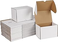 Vista 17 de ZBEIVAN Cajas de envío pequeñas negras de 8 x 6 x 4, 20 paquetes de cajas de cartón corrugado para embalaje de regalos de pequeñas empresas con tapas