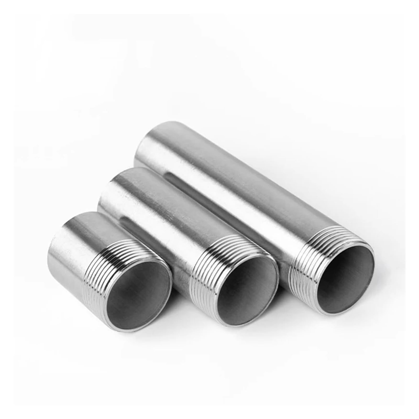 1/4" 3/8" 1/2" 3/4" 1" BSP Single Male Thread 304 Stainless Steel Long Nipple Extension Tube Pipe Fitting Connector Coupling (Length 150mm,BSP1 Male Thread)