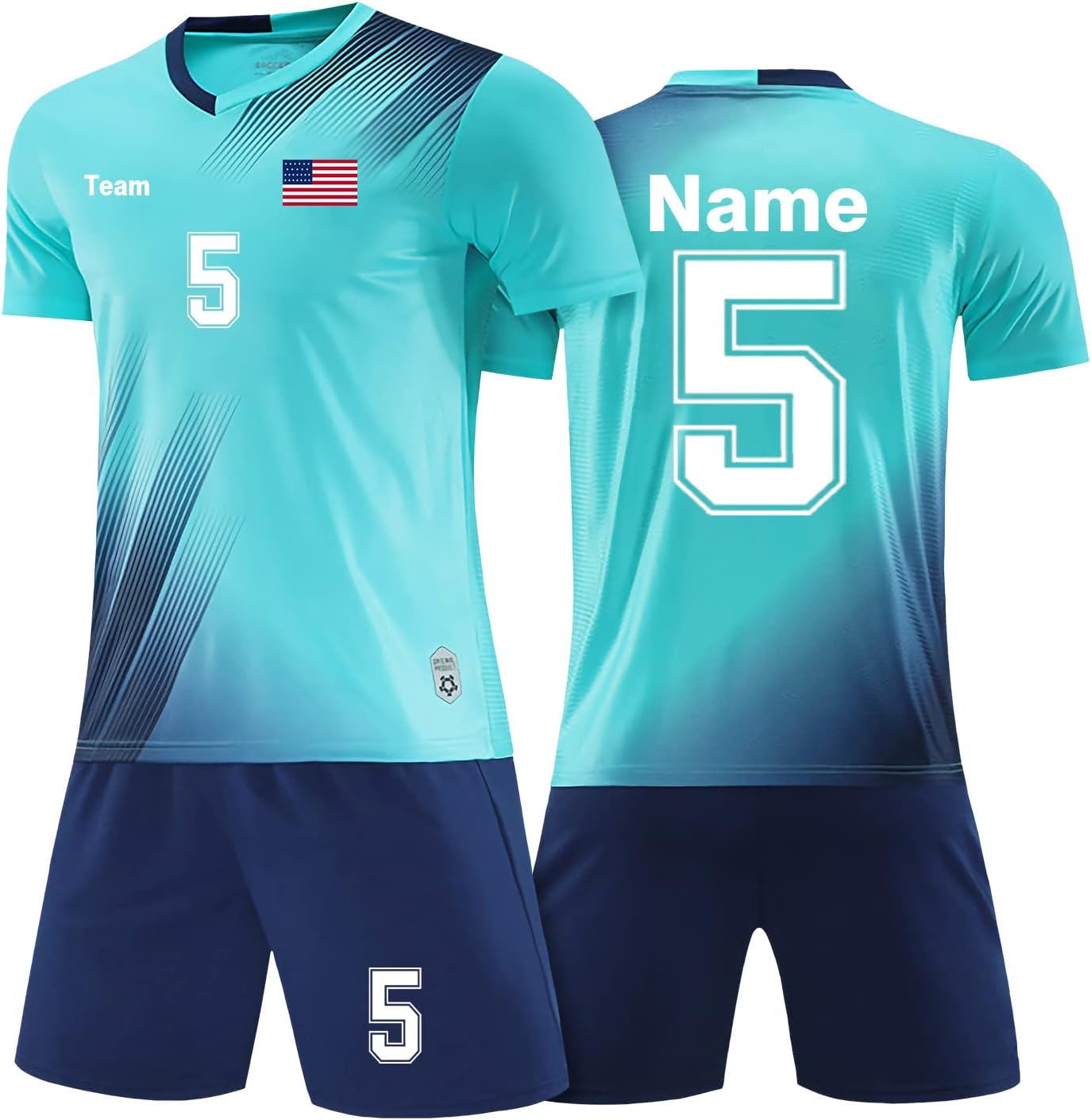 LAIFU Custom Soccer Jersey for Kids Soccer Uniforms for Men Women with Name Team Number Logo