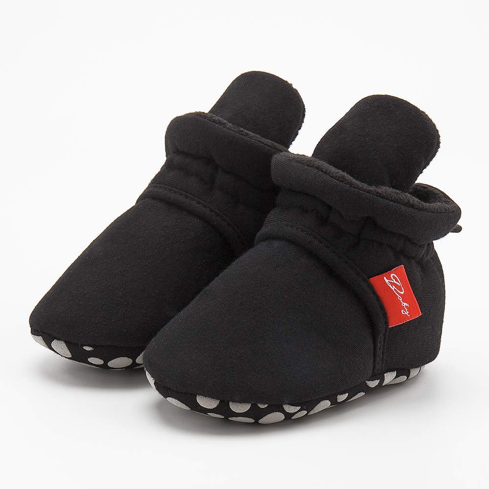 Babelvit Botines de forro polar suave para recién nacido, zapatos antideslizantes para niños y niñas, zapatos antideslizantes para niños pequeños, primeros caminantes, zapatos de cuna de invierno