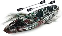 Caiaque Duplo De Pesca Modelo K2 Pró Fibra 2 Lugares + Remos