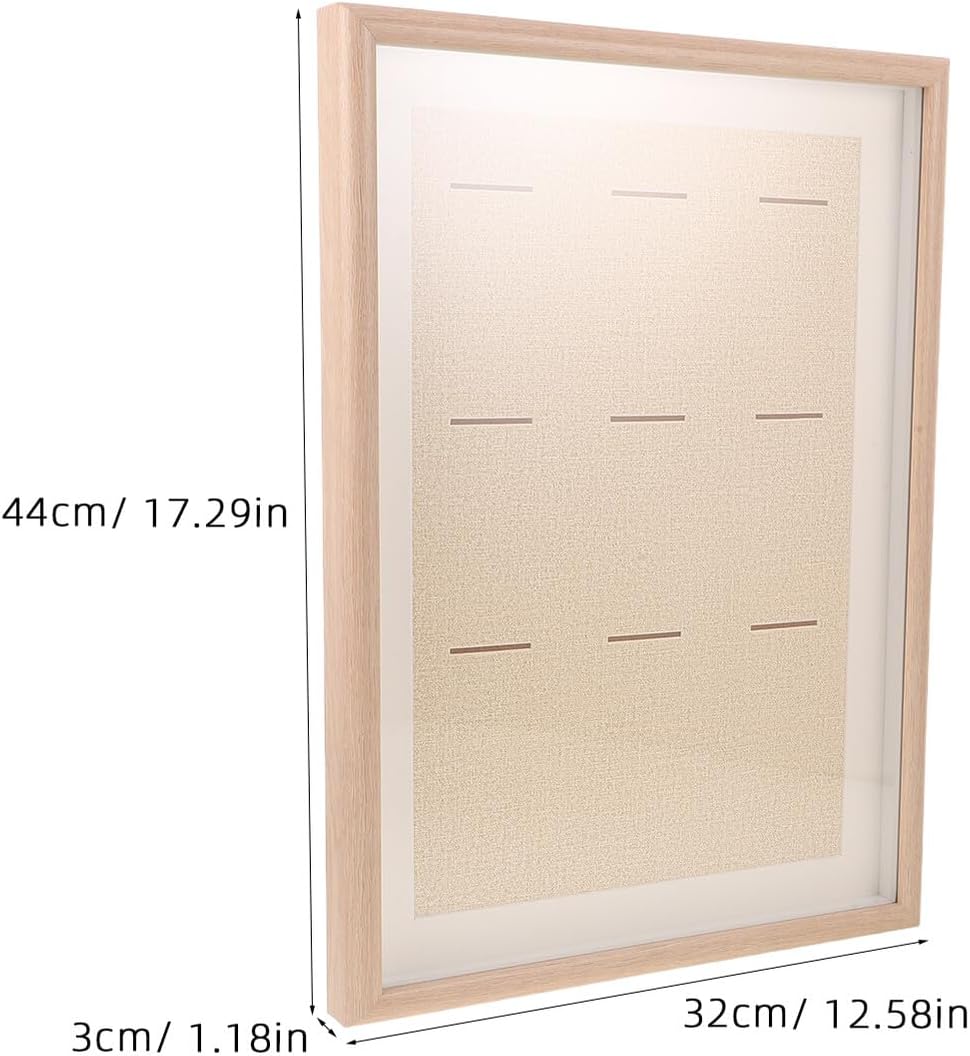 Garneck Wood Medal Display Frame Shadow Box for Marathon Medals and Race Bibs Sports Award Storage Case with Multigrid Layout for Runners Veterans and Collectors Solid Wood Design