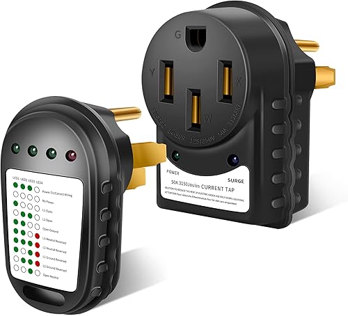 AutoEC Protector contra sobretensiones RV de 50 amperios, protector de sobretensiones de 50 amperios para RV, protector de sobretensiones de 50