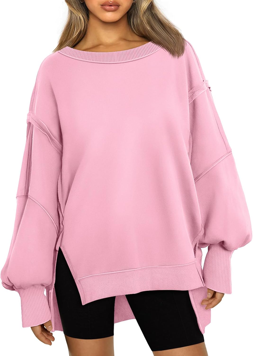 Trendy Queen Womens Oversized Sweatshirts Hoodies Crewneck Shirts Fall Outfits Teen Girls Y2k Winter Clothes
