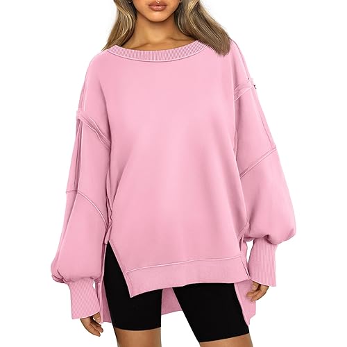 Trendy Queen Womens Oversized Sweatshirts Hoodies Crewneck Shirts Fall Outfits Teen Girls Y2k Winter Clothes