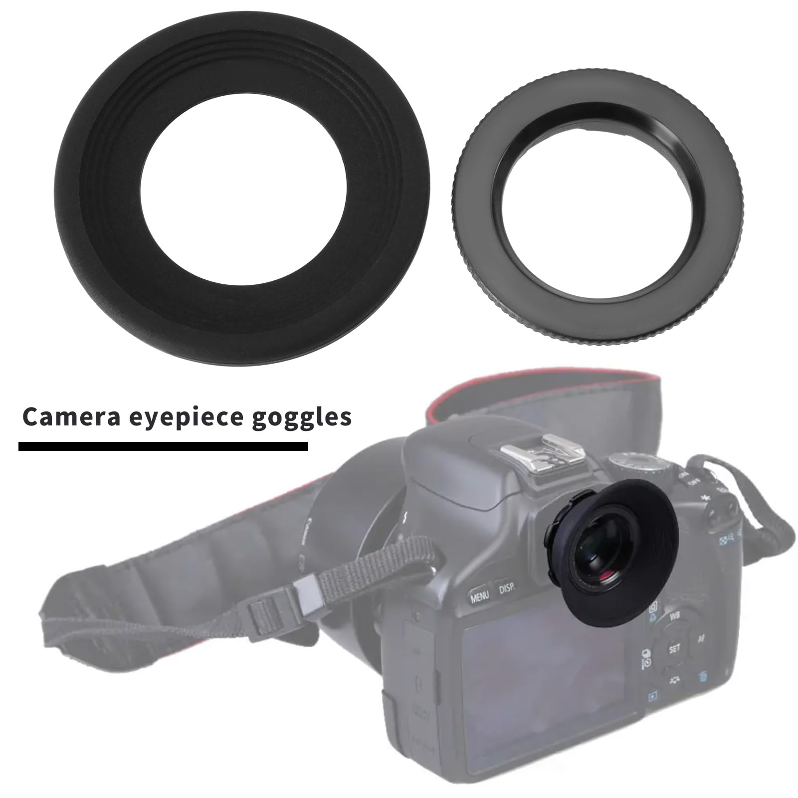 The Lord of the Tools 2PCS Rubber Camera Viewfinder Eyecup Camera EyePiece Dust Protection Eyecup Compatible with Nikon DK-17 D6 D5 D4 D3 D700 D800 DF D2H D2X D2Xs D2Hs - Image 2