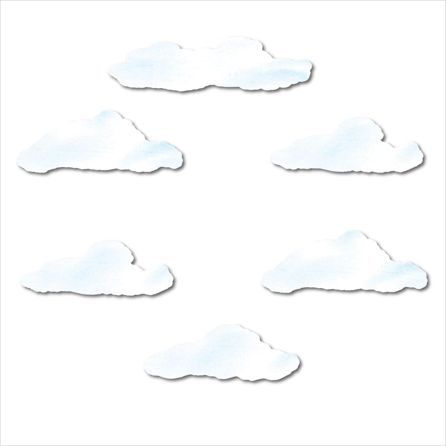 My Wonderful WallsCloud Wall Stickers for Baby or Kids Room Walls, Light Blue/White