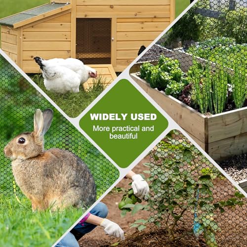 Chicken Wire Mesh Roll , 3m x 40cm Black Plastic Chicken Wire Garden Netting Fencing for Gardening, Balcony, Poultry Breeding, Temporary Fencing - Image 4