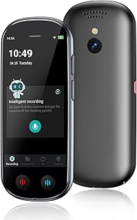 AI Voice Recorder with Playback, 80GB Memory Note Recorder Supports 134 Languages & Real Time Transcription and AI Summary, Audio Digital Device for Meetings, Lectures, Interviews