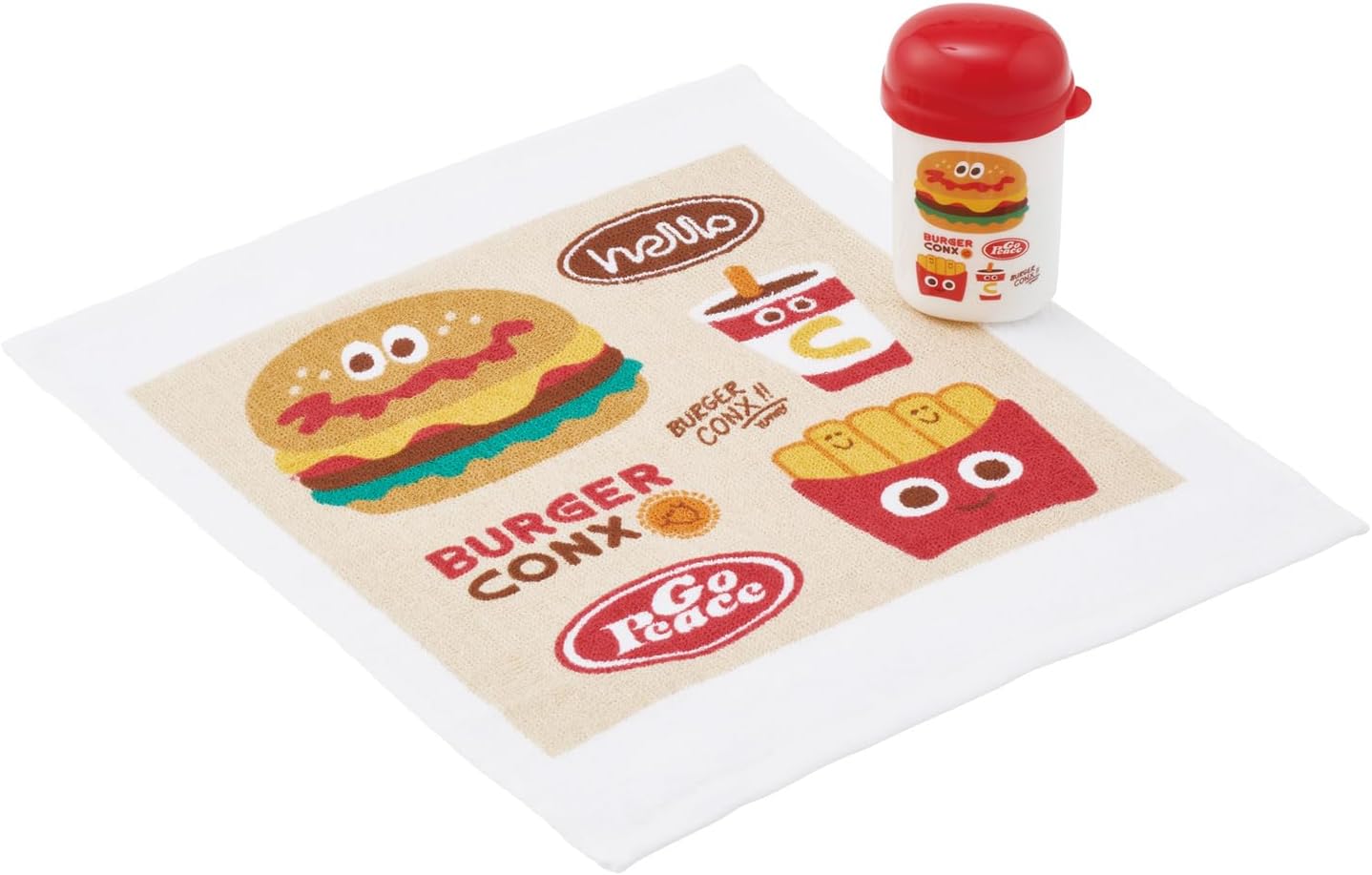 Skater OA4-A Towel Set, Hot Towel with Case, Made in Japan, Burger Conx, Halo, Boys, Girls,