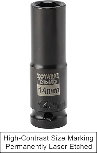 Miniatura 327 de Enchufe de impacto de 6 PT de 1/2" x 0.827 in de profundidad, CR-MO, 1/2 pulgada de accionamiento de 6 puntos para una fácil extracción