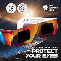Vista 4 de Medical king Solar Eclipse Glasses 2024 CE and ISO Certified Approved 2024 Safe Shades for Direct Sun Viewing (Pack of 5)