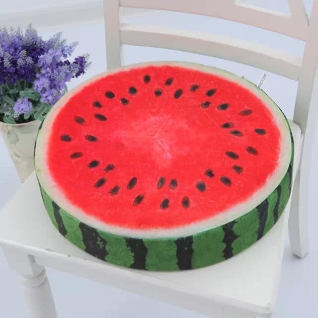Everyday Soft Fruit Round Pillow Plush Cushion Kiwi Orange Watermelon Toys Seat Pad size 1