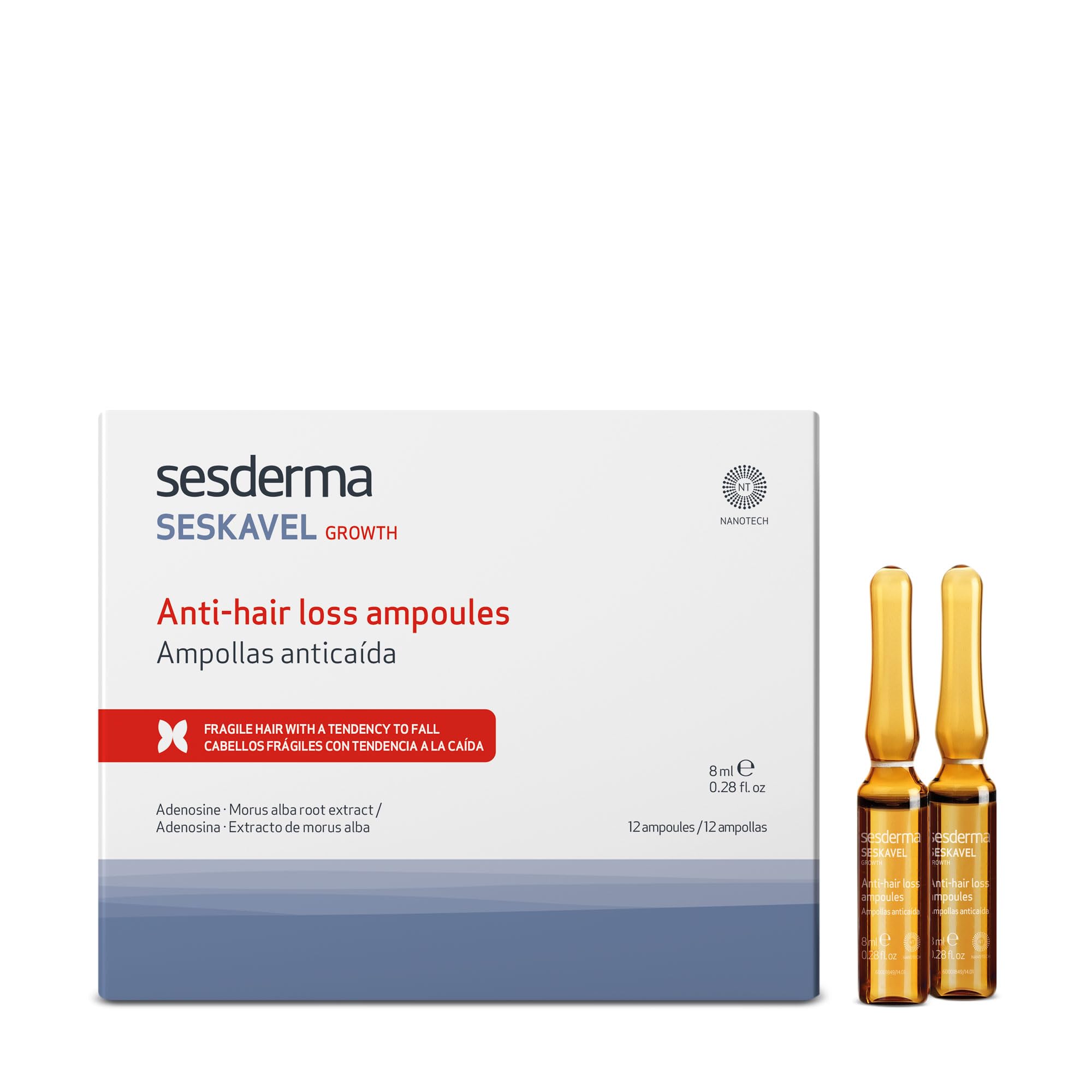 Anti-Hair Loss Ampoulles Seskavel Growth Sesderma (12 x 8 ml)
