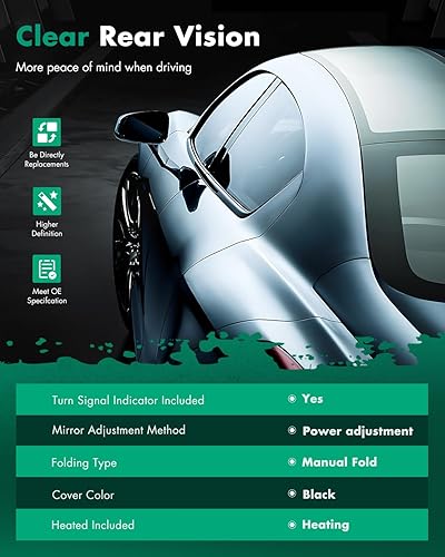 Miniatura 2 de SCITOO Espejos retrovisores laterales para conductor y pasajero para Chevy Silverado Pickup 2007, nuevos modelos de estilo de carrocería 2008-2013,