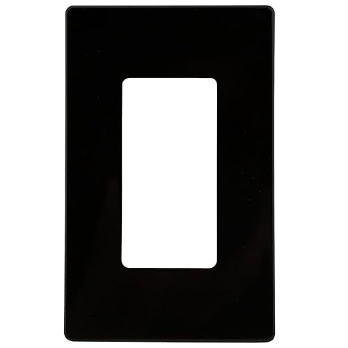 Miniatura 286 de ENERLITES SI8834-BK - Placa de pared decorativa sin tornillos, cubierta de enchufe segura, 4 entradas, 4.68 x 8.30 pulgadas (alto x largo), Negro