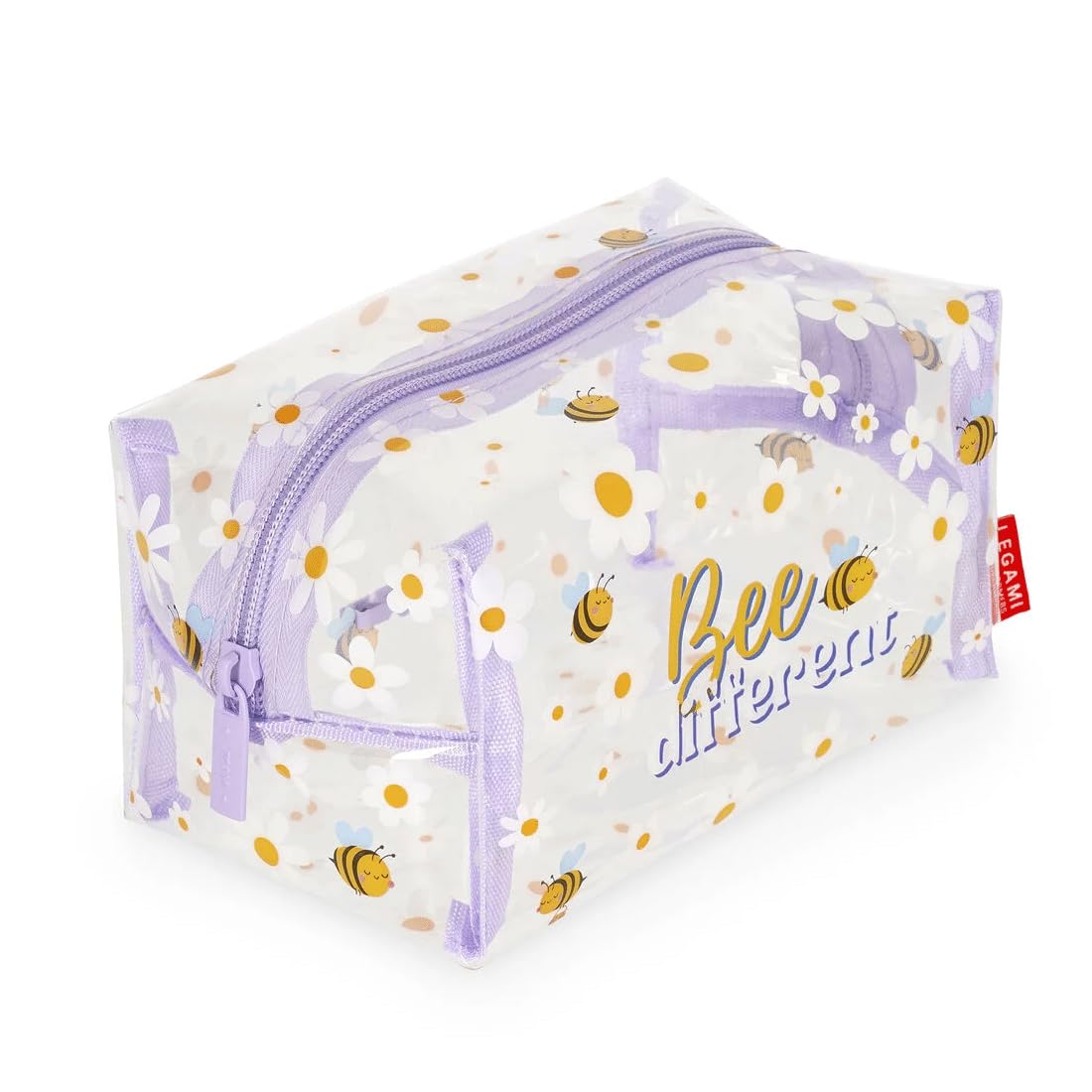 Legami - Trousse Porta Trucchi, Makeup Queen, in Metallo e TPU, Tema Bee, Pochette Capiente, Chiusura con Zip, 18x14 cm