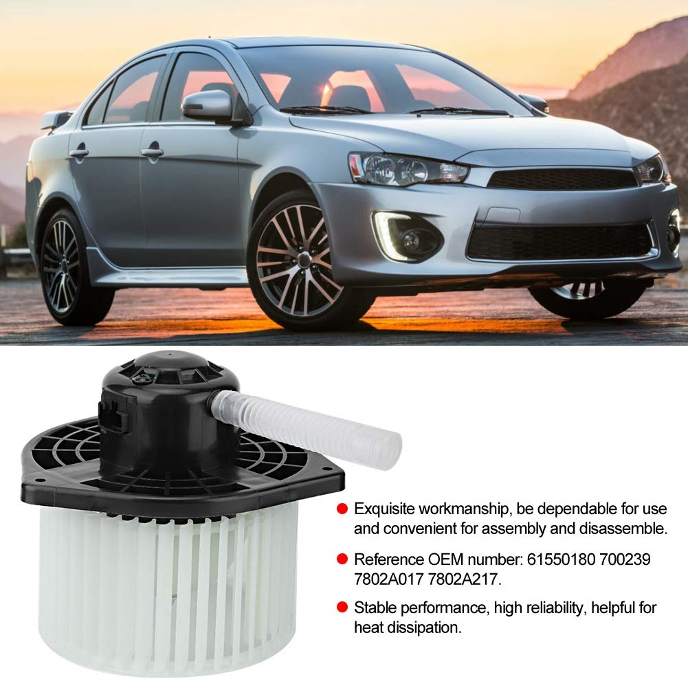 AMONIDA Motore del Ventilatore del Riscaldatore da 12 V Design Anticorrosione Efficiente per il Periodo 2008-17 Adatto per Lancer e Outlander Materiale ABS 1 unità