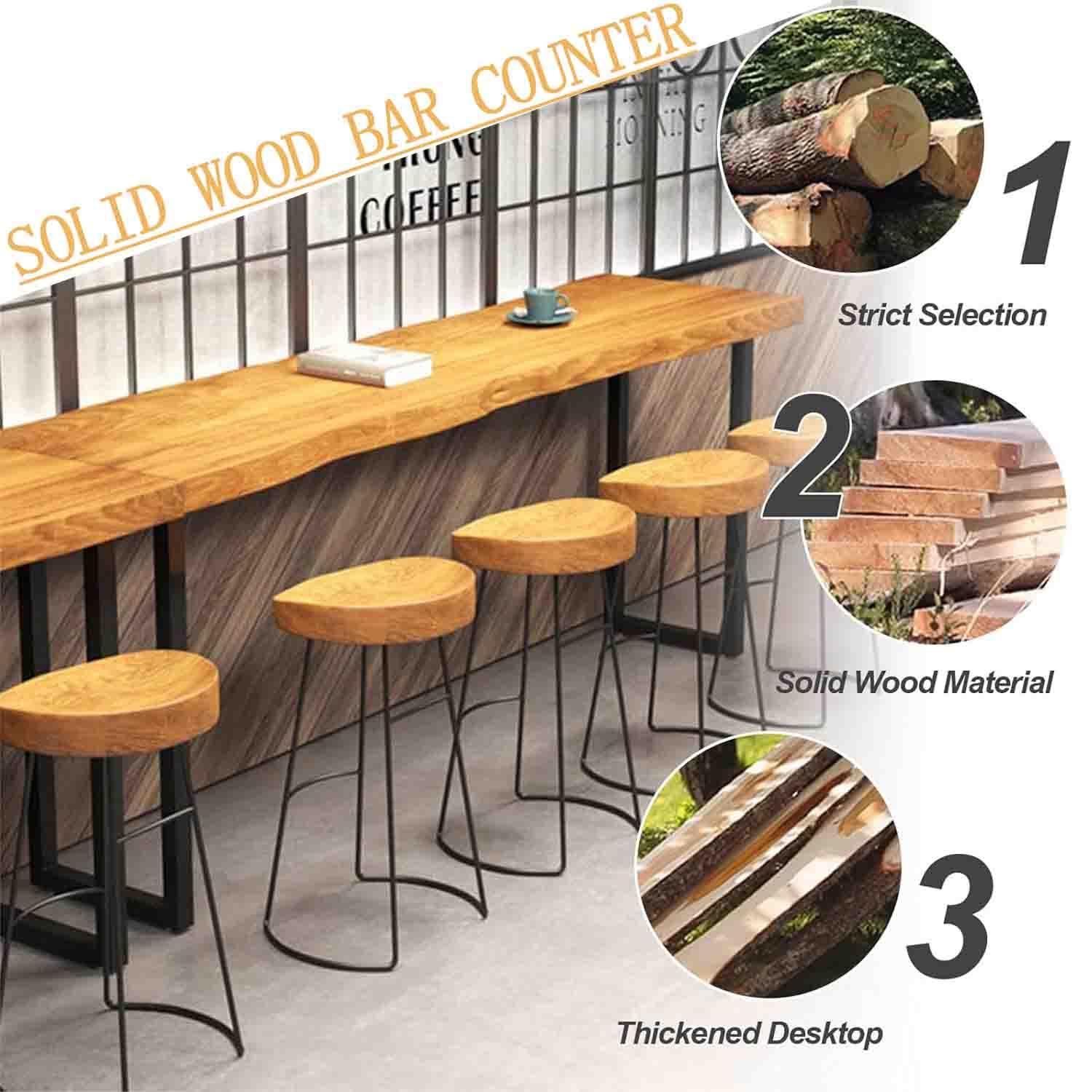 Mesas de barra de madera maciza, bares, restaurantes, bares, cafeterías, mesas, sillas, mesas altas,120cm