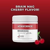 Vista 4 de Brain Mag Magtein Magnesium L-threonate Apoya la salud cerebral con glicinato de magnesio 60 porciones (cereza)
