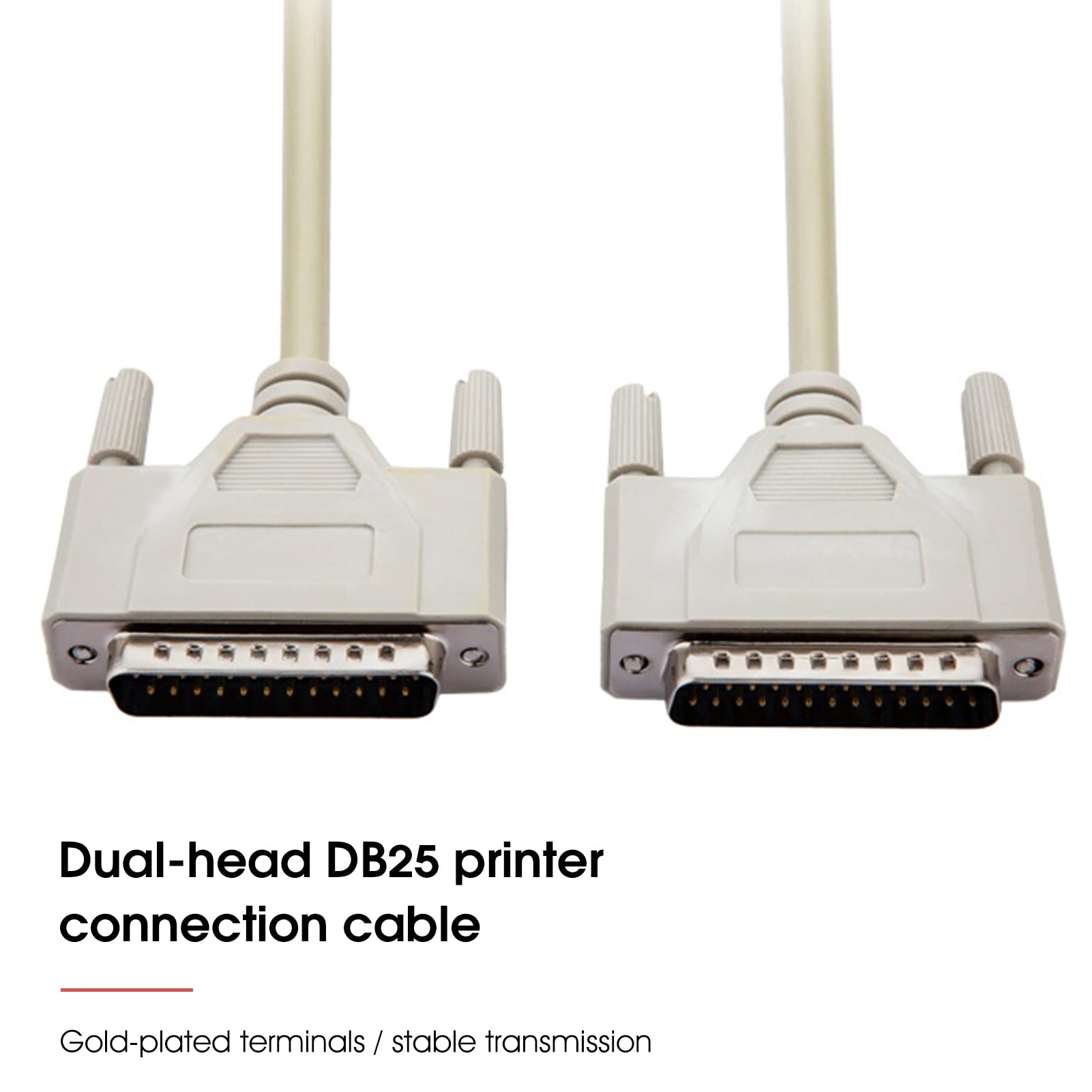 Cable de datos para impresora, cable de impresora profesional de alta velocidad 1,5 m, 3 m, 5 m, puerto paralelo de 25 pines, DB25 macho a macho, cable de extensión LPT para impresora de