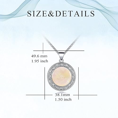 Miniatura 6 de Collar redondo de piedras preciosas de acero inoxidable, colgante redondo de cristales de energía curativa, piedras semipreciosas, regalo de Navidad