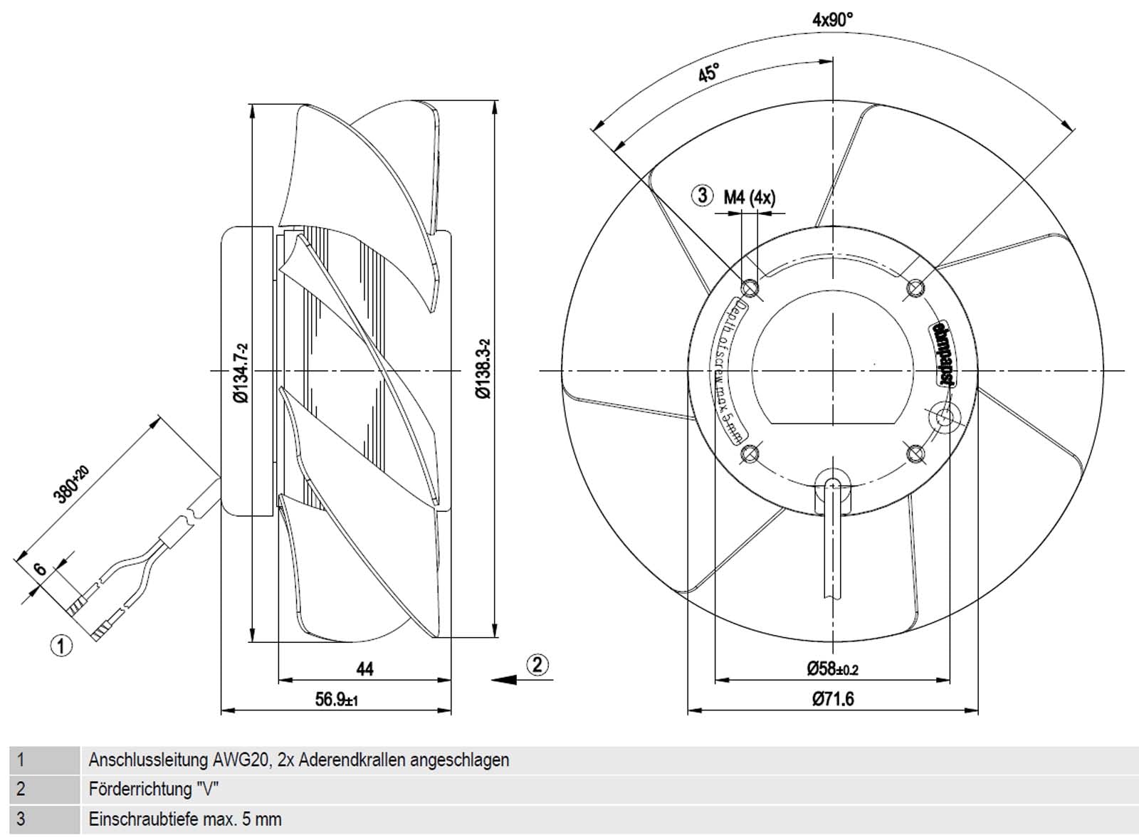 BRUJA Ventilator Brutautomat Ø 13 cm A2S130-AA03-01