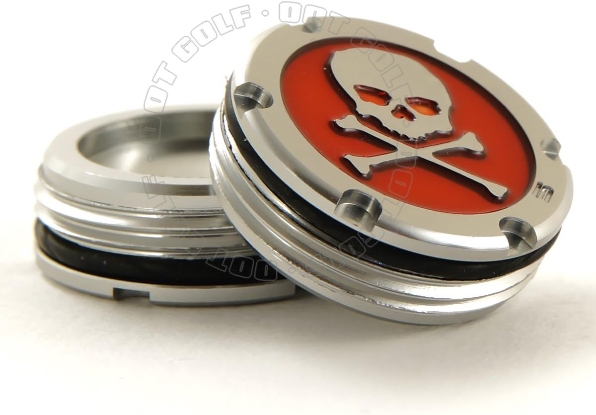19th Hole Custom Shop 2 of 5g Deluxe Tour Style Weights for Scotty Cameron Putters + Wrench, Skull, Red