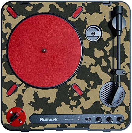 Protective Vinyl Overlay Skin Made To Fit Numark PT-01 Scratch Portable Turntable (Green Camo)