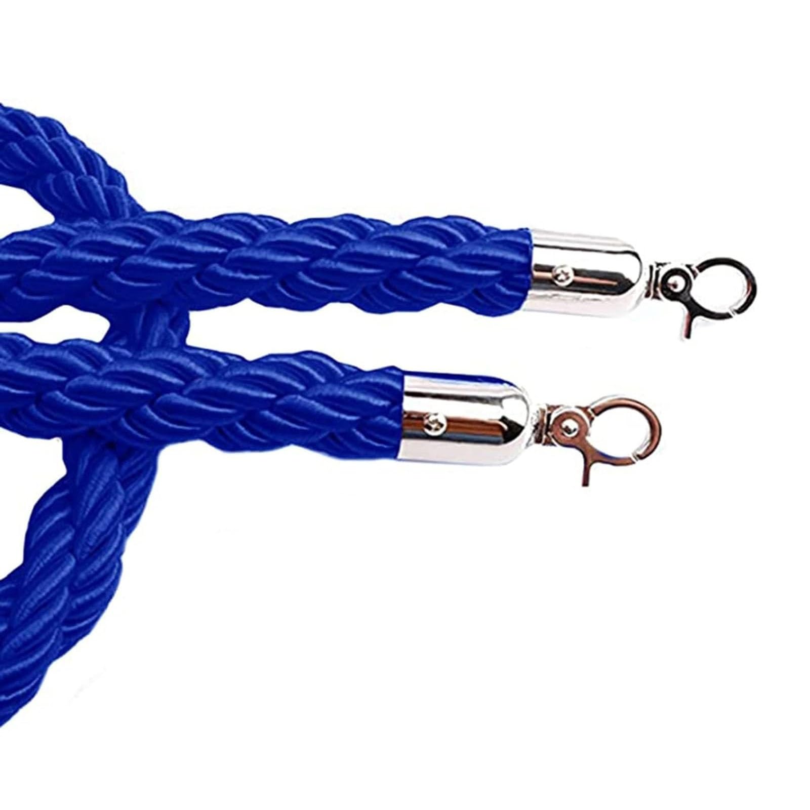 Corde de barrière de file d'attente en chanvre bleu 0.6m pour sécurité événement