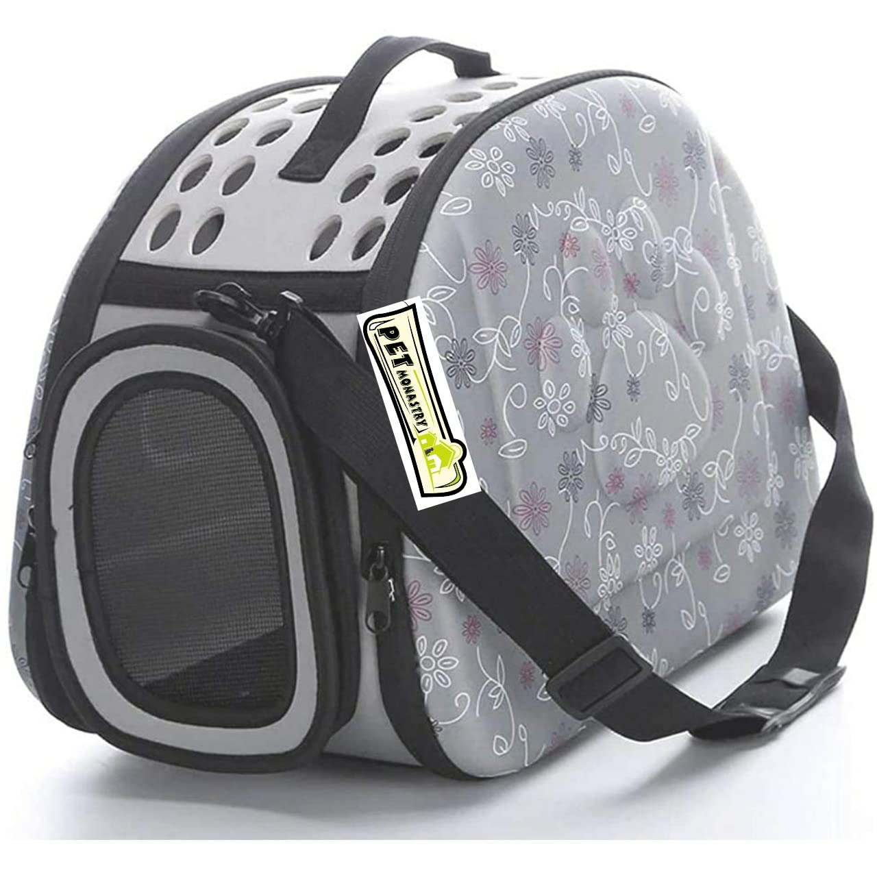 Pet Monastry® Portable Foldable (Grey) Pet Carry Bag Travel Shoulder Puppy Cat Outdoor Carrier Soft EVA Breathable Handbag (17 x 13 Inches) Pet Carrier (B09X4PD5WF) Amazon Price History, Amazon Price Tracker