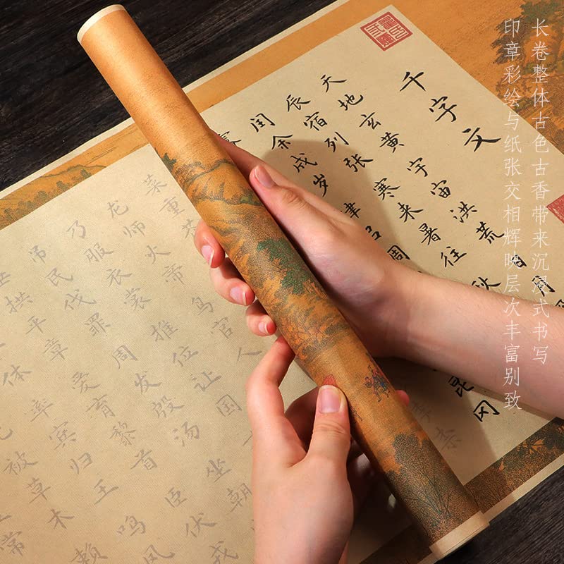 Livre de calligraphie QianKao Qianziwen papier rouleau stylo pinceau pour apprendre l'écriture