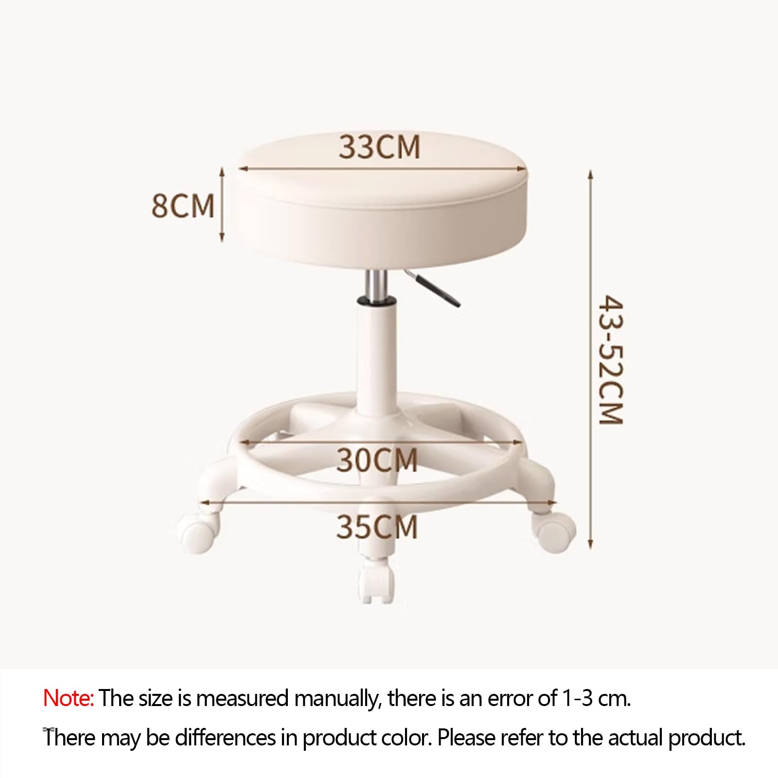 Sedia Di Bellezza Girevole in Altezza Regolabile Sgabello Ergonomico Della Sella da Rotazisgabello Estetico Professionale Sale Cucina/Blu