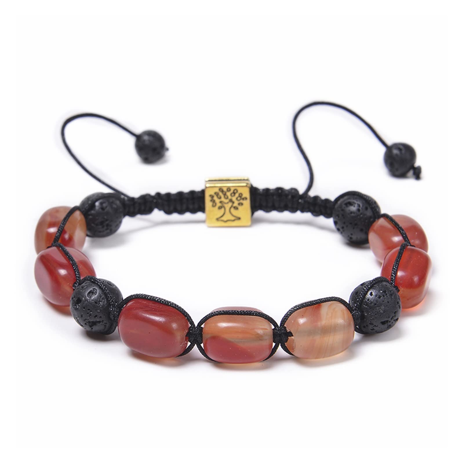 LLXYWJ Unregelmäßige 7 Chakra-Perlen-Armbänder, Kristall-Armband, Lavagestein, ätherisches Öl, Diffusor-Armband, verstellbar, spezifisch